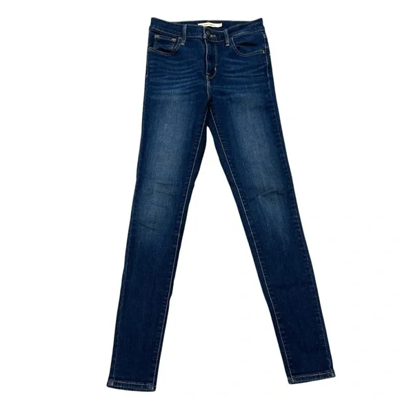 Levi’s Women’s Jeans | 720 High Rise Super Skinny 26 Dark Wash Blue Stretch - Picture 2 of 5